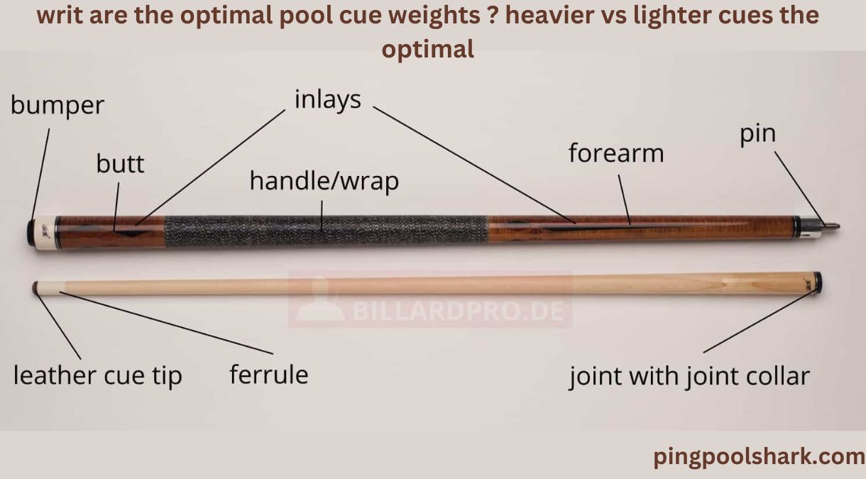Writ are the optimal pool cue weights ? heavier vs lighter cues the optimal